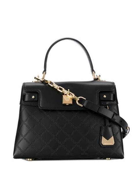 michael kors gramercy chain embossed leather satchel|Michael Michael Kors Gramercy Large Satchel .